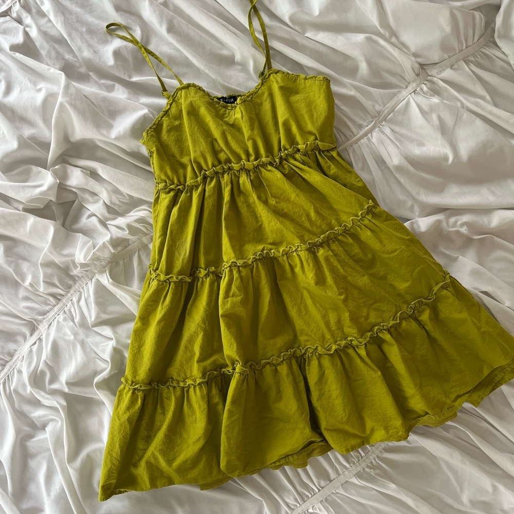 Lime Green Kids Casual Dress
